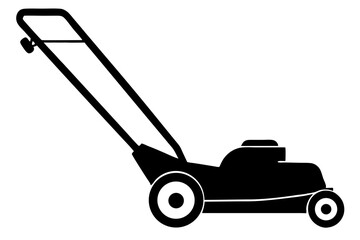 Lawnmower silhouette vector illustration