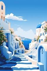 Fototapeta premium Santorini Greec santorini city architecture.