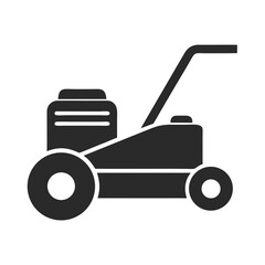 Lawnmower icon silhouette vector illustration