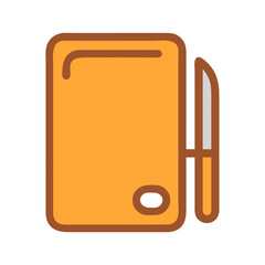 Kitchen Cutting Board Tool Icon Design
