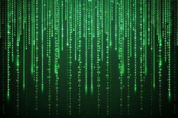 Matrix Code Background Green cascading code futuristic feel - generated by ai