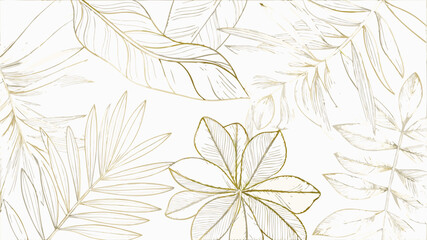 vector gold and white line floral background  luxu (2).eps