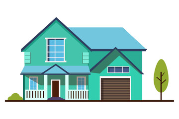 House Vector Illustration Modern Urban Style Design