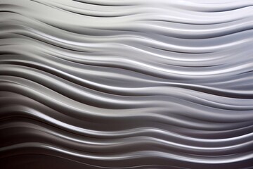 White abstract background with wavy lines. 3d render illustration. Generative AI