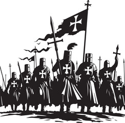 Historical crusade vector