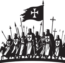Historical crusade vector