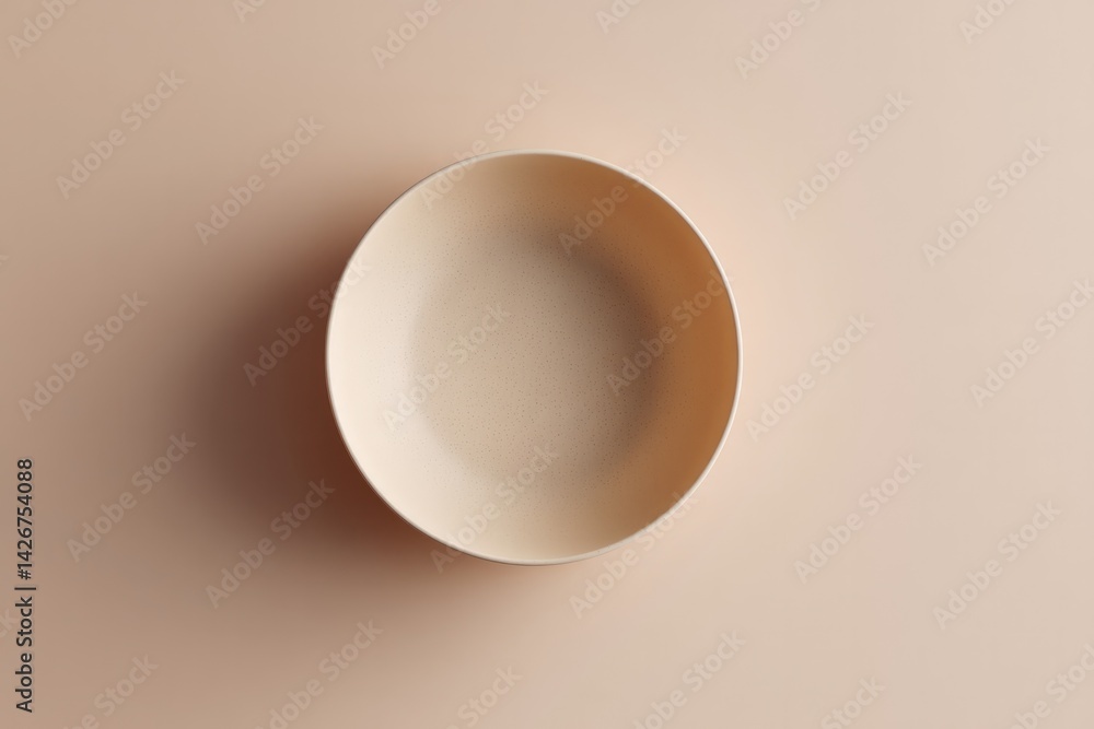 Aufkleber minimalistic food podium with ample copy space on clean solid background top-down view