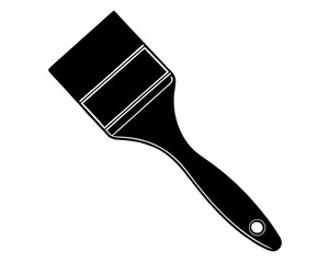 Paintbrush silhouette vector illustration