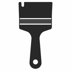 Paintbrush icon silhouette vector illustration