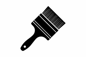 Paintbrush icon silhouette vector illustration