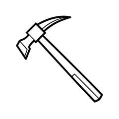 Claw hammer outline simple design construction tool carpentry hand tool minimalist icon
