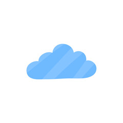 Cloud shape sticker icon