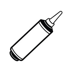 Simple black and white crayon vector illustration ideal for educational and creative projects