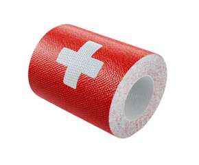 First Aid Medical Gauze Roll with Swiss Flag Pattern for Wound Care and Healthcare