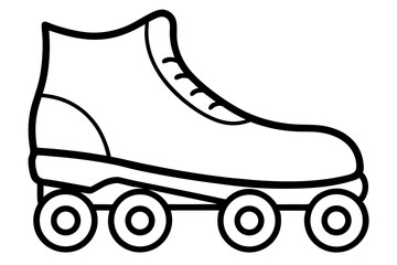 Roller skate silhouette vector illustration