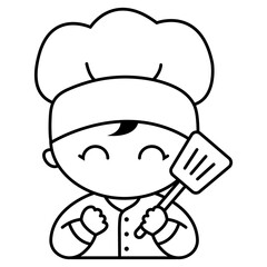 Cute Chef Icon | SVG Vector Illustration
