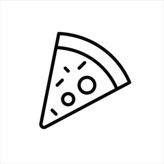pizza line icon vector on white background.