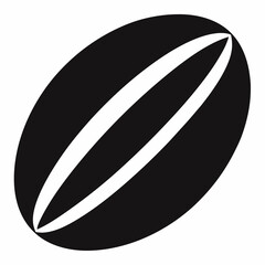 Rugby ball icon silhouette vector illustration