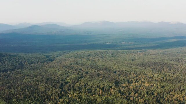Southern Urals, Zyuratkul National Park: Zyuratkul Ridge. Aerial view.