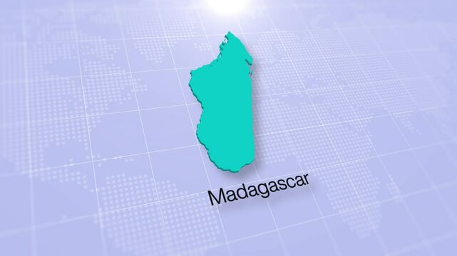 Madagascar Map Displayed on a Modern Clean White Background. Map of the Madagascar