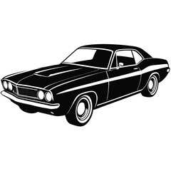 Fototapeta premium vintage car isolated on white
