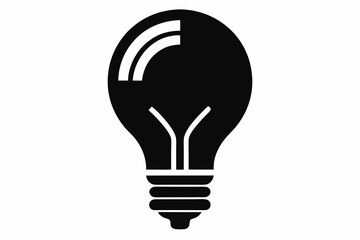 Energy Efficient Lightbulb Silhouette Vector Illustration