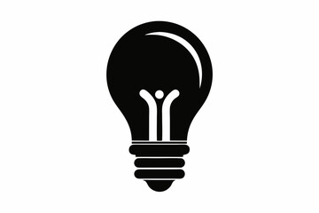 Energy Efficient Lightbulb Silhouette Vector Illustration