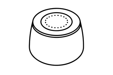 Smart Speaker Line Art Vector Illustration