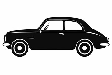 Fototapeta premium Vintage Car Silhouette Vector Illustration