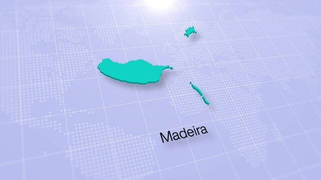 Madeira Map Displayed on a Modern Clean White Background. Map of the Madeira