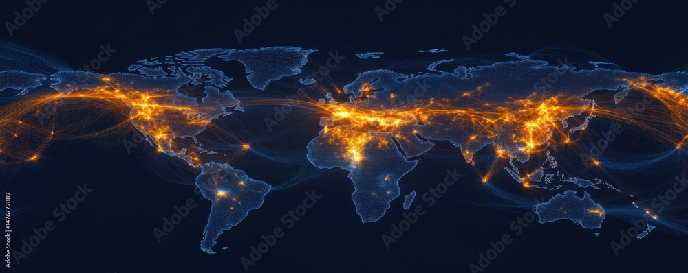 Poster global network: a visualization of worldwide connections