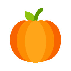 Ripe Orange Pumpkin Icon Vector