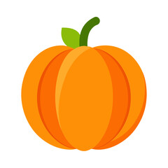 Ripe Orange Pumpkin Icon Vector