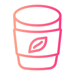 hot tea gradient icon