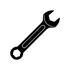 Wrench Silhouette vector illustration