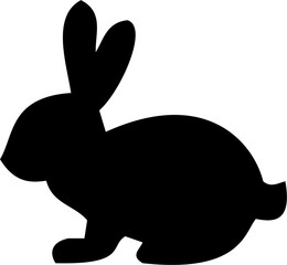 black rabbit vector