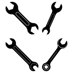 Wrench Silhouette vector illustration