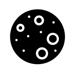 Moon Surface Texture Cratered Icon Design