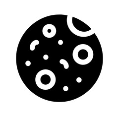 Moon Surface Texture Cratered Icon Design