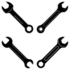 Wrench Silhouette vector illustration