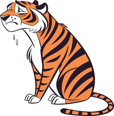 tiger cartoon isolated on white