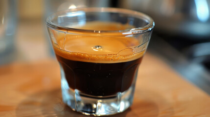 Close-Up of Espresso with Smooth Crema