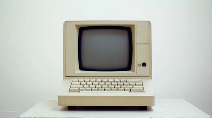 Vintage computer electronics television technology.