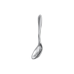 Sketch drawing of a spoon, kitchenware, cutlery vector hand drawn icon, stainless steel tableware, silver teaspoon