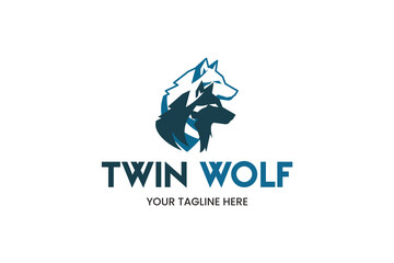 Twin Wolf Logo ilustration