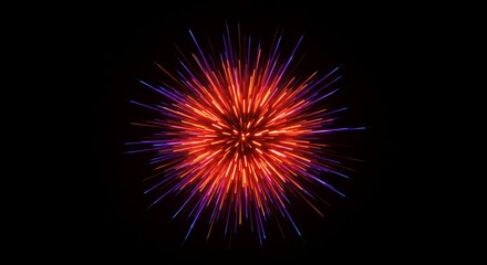 Fototapeta premium A stunning burst of radiant, vibrant fireworks against a pitch-black sky