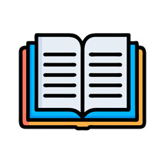 Open Book for Reading Assignment Icon Design
