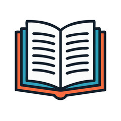Open Book for Reading Assignment Icon Design