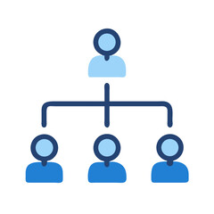 Organizational Structure Hierarchy Chart Icon Design