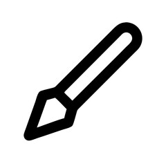 Paint Brush with Angled Tip Icon Design